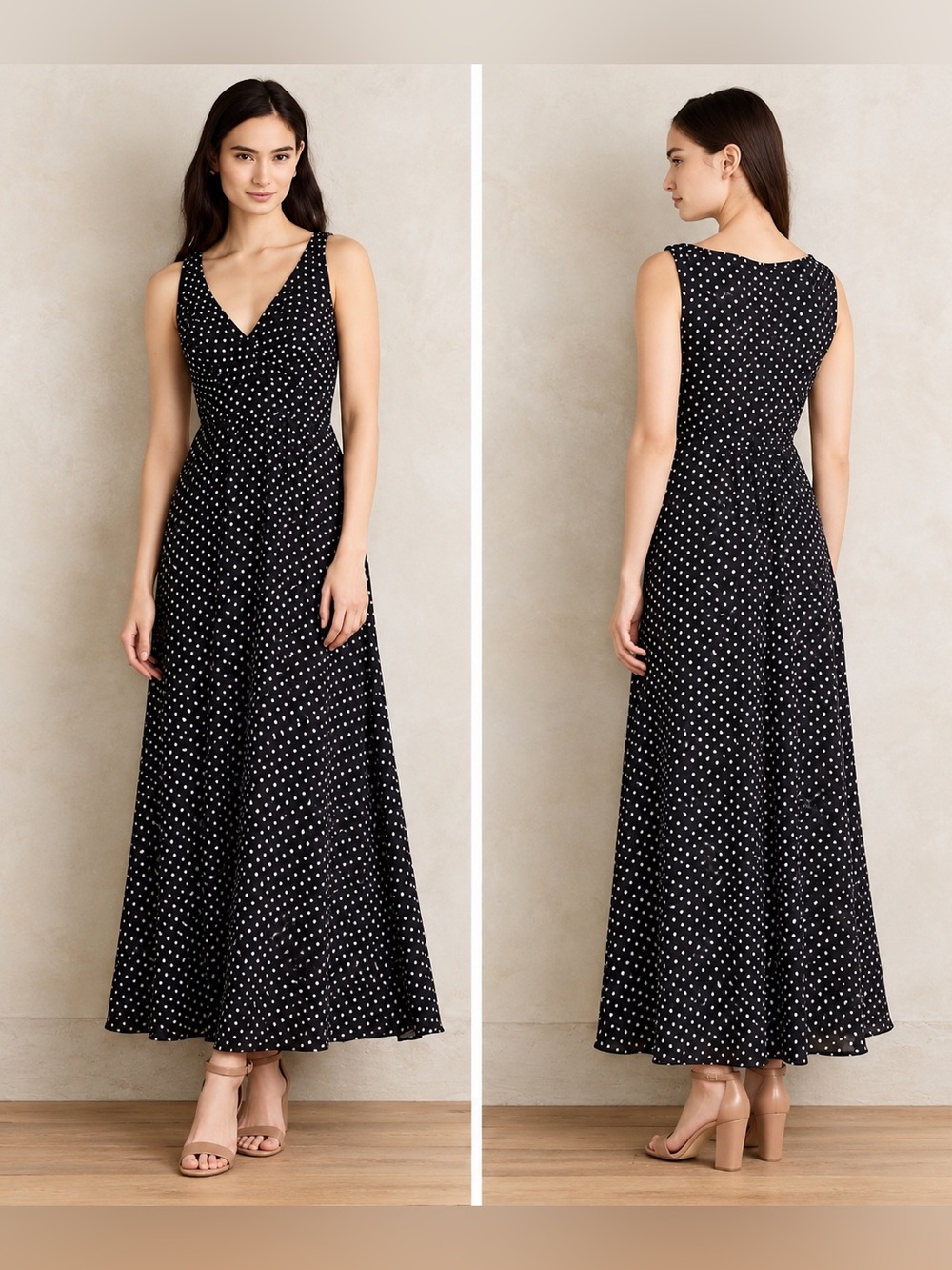 Anthropologie Eva Franco Clip Dot Maxi Dress
